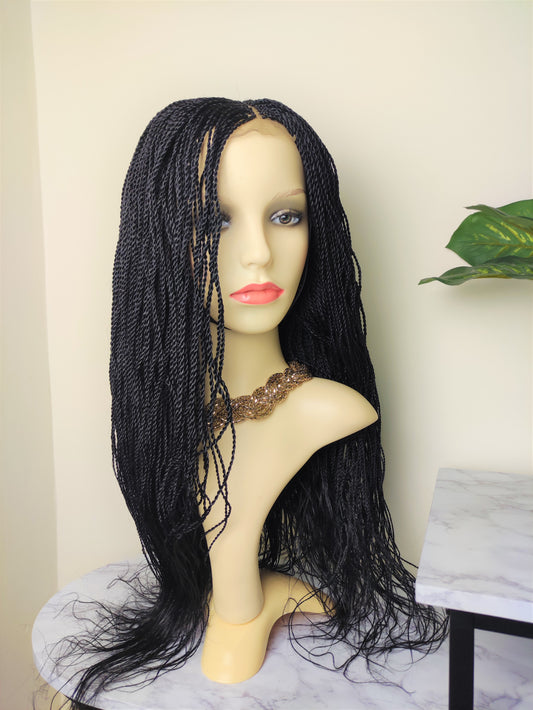 Braided Wig, Box Braids Wig, Lace Front Wig, Braids Wig, With Baby Hair, Small Sized Braids