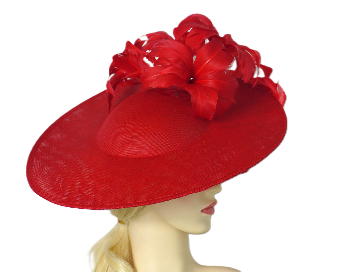 Red Hatinator with Feather Flowers