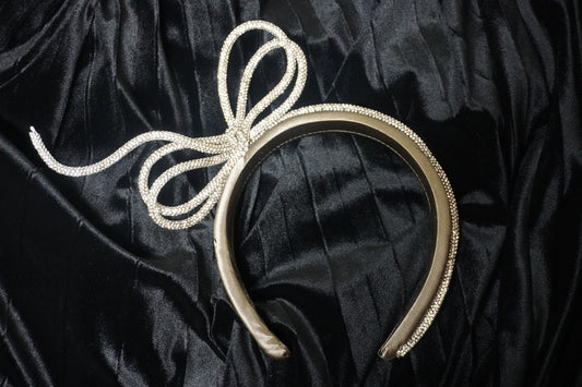 Beautiful padded silver and grey headband