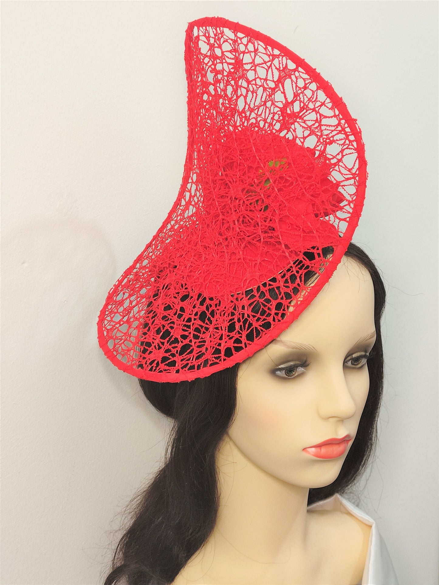 Red Fascinator Derby Hat- Red Hat -Fashions on the field hat Wedding hat