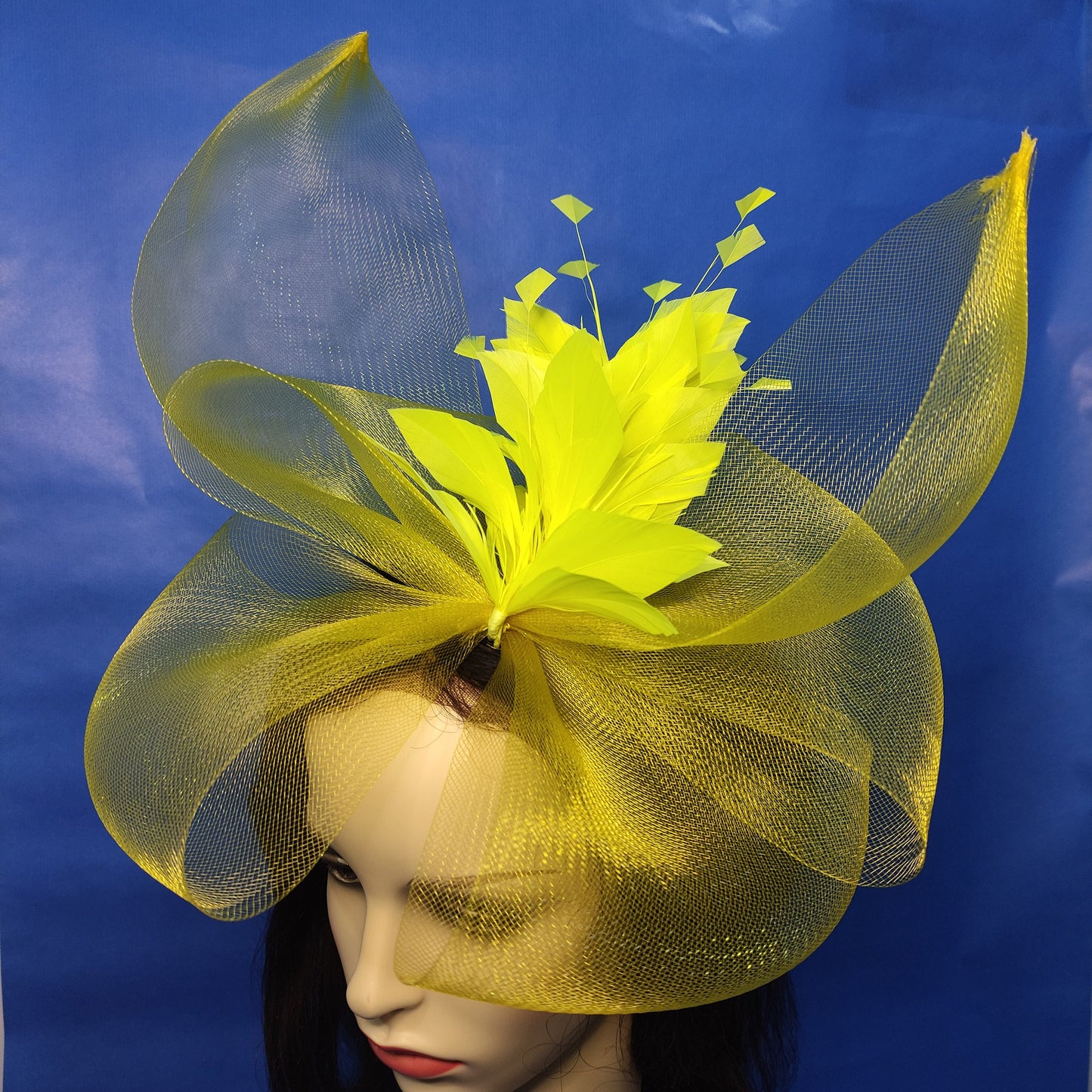 Yellow Fascinator Freeform, Royal Ascot Fascinator Yellow- Butterfly hat -Derby Fascinator - Special occasion hat
