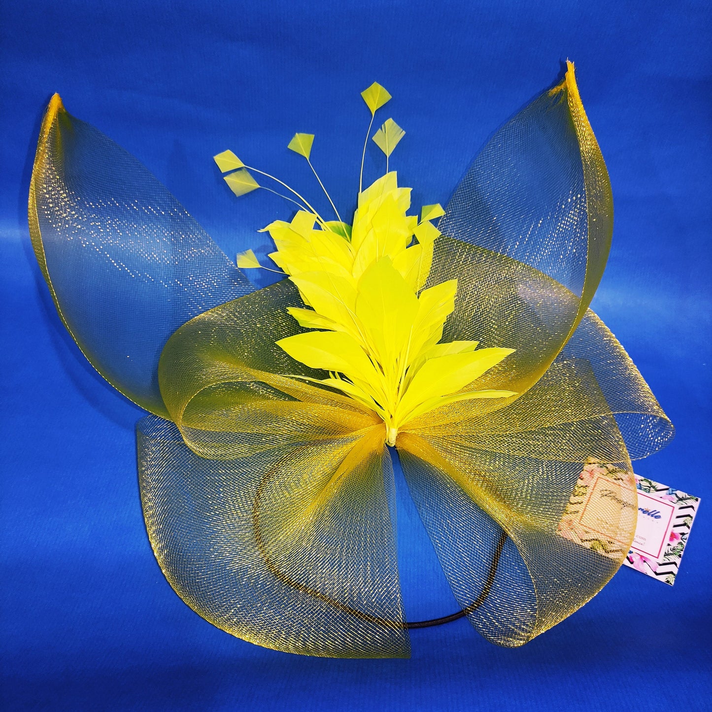 Yellow Fascinator Freeform, Royal Ascot Fascinator Yellow- Butterfly hat -Derby Fascinator - Special occasion hat