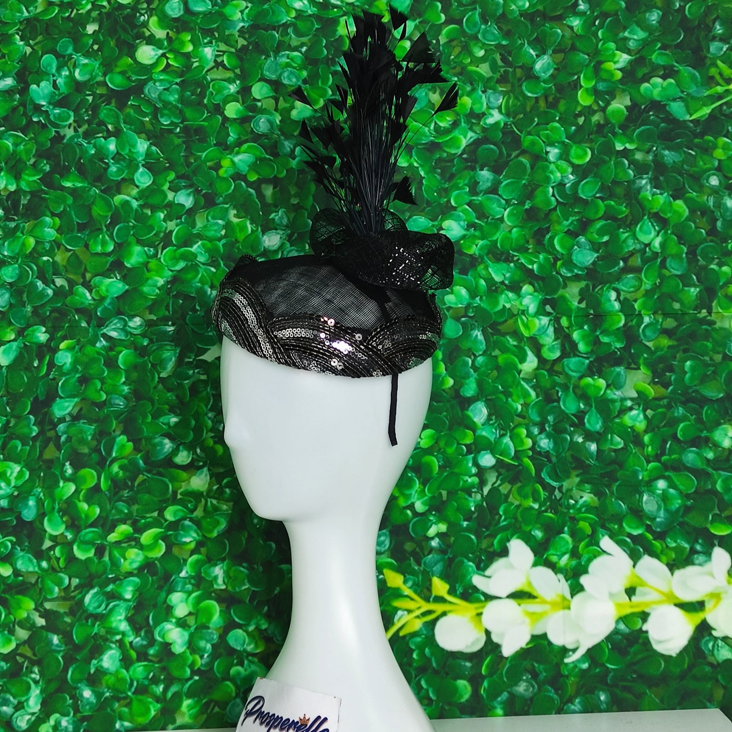 Pillbox Hat Black, Special Occasion Hat, Royal Ascot hat