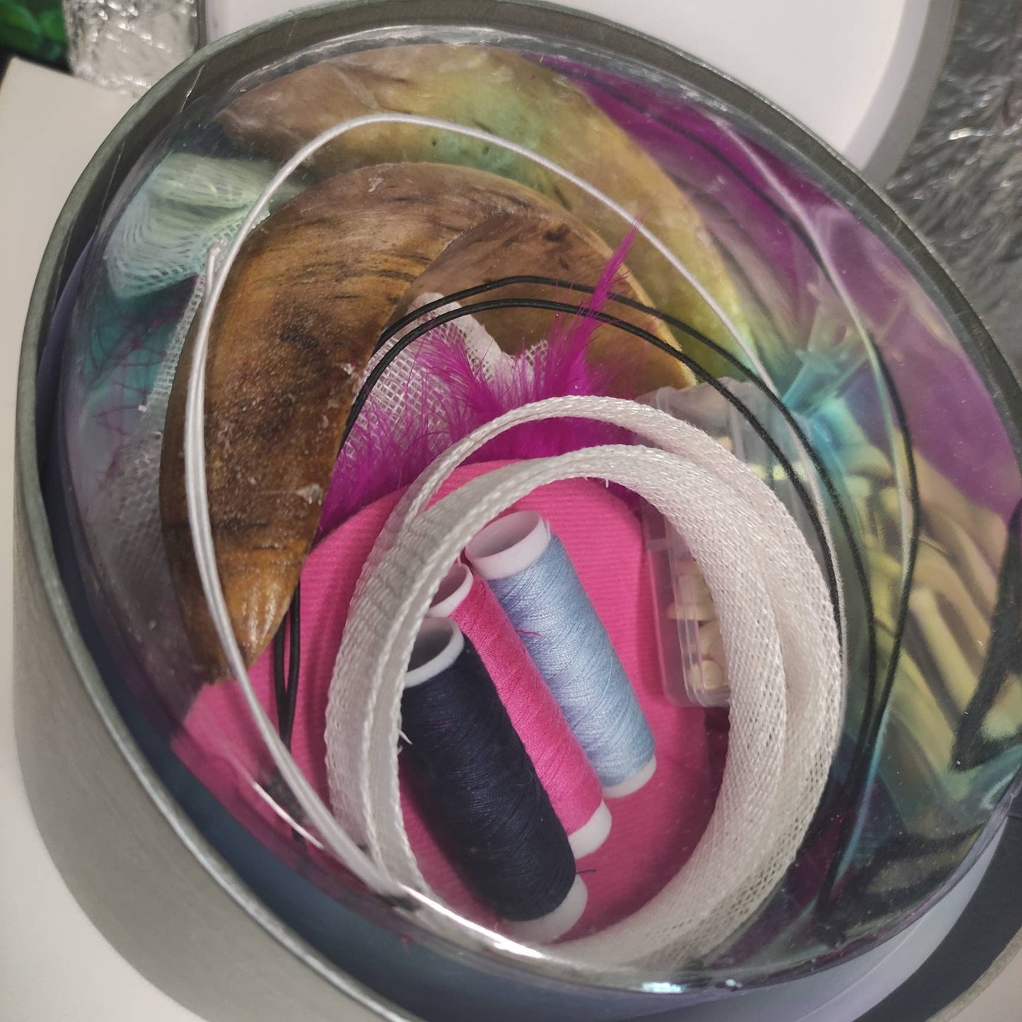 DIY Millinery kit with Hat Block, Make your own Ascot Hat, Bandeau