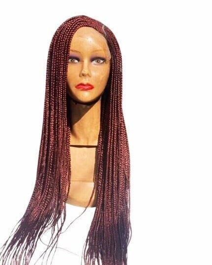 Ghana Weaving wig and braids 34 inches, Reddish Brown braids wig