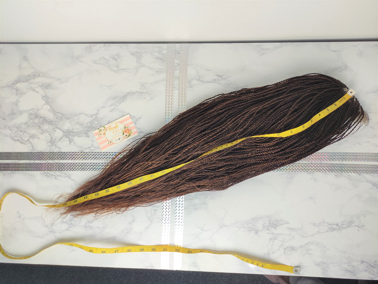 Million Braids Wig, Dark Brown Micro twist, 26 inches