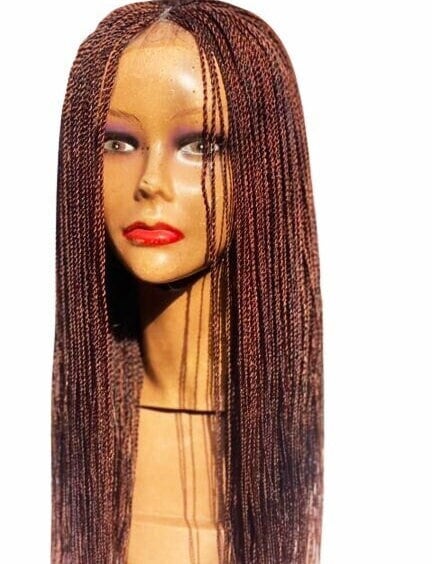 Million Braids Wig, Dark Brown Micro twist, 26 inches