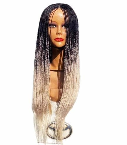 Black Blonde Braids Wig, Ombre Twist Braids Wig, 28 inches Braids