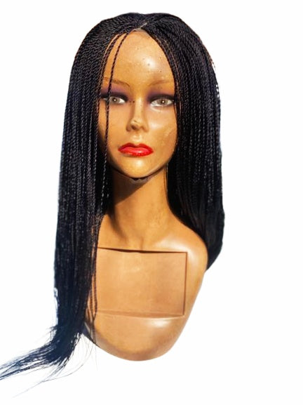 Black twist braids wig.